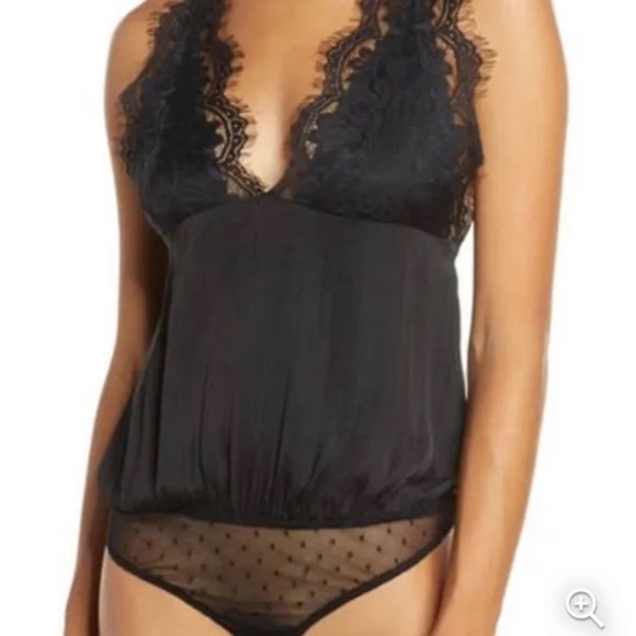 Free People Other - Free People Intimately Bodysuit Lace Open Back Sz Small